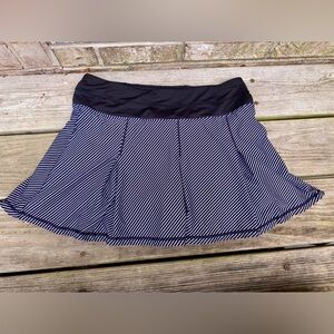 Kyodan Black & White Striped Mini Activewear Skort